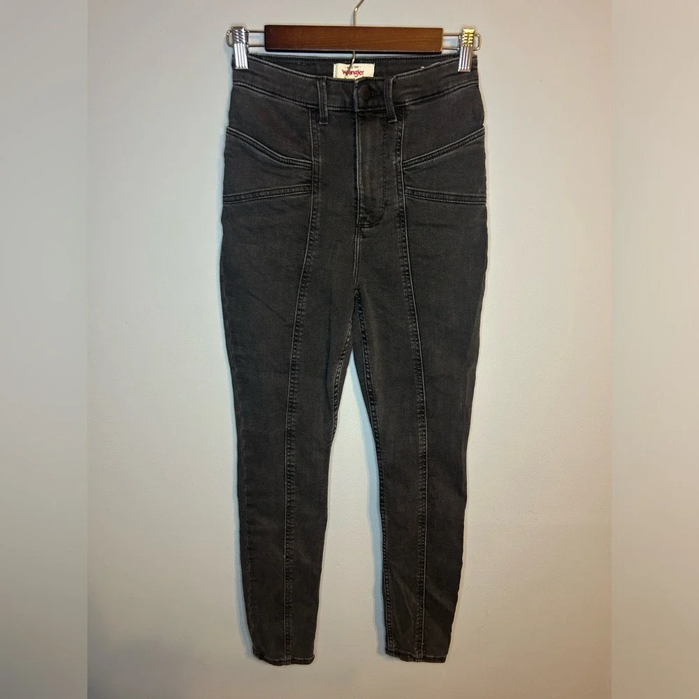 Wrangler Highest Women‎ 2 High-Rise Western Skinny Jeans Light Black/Gray